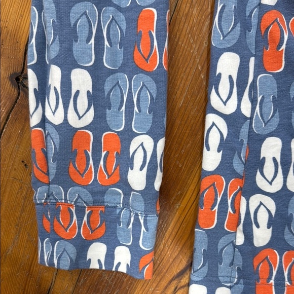 Crown & Ivy Blue Flip-Flop Print Quarter Zip Pullover Sweatshirt Size Large - Picture 11 of 12